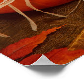 Herbst Ernte Herbst Sonnenblumen Pumpkins Poster (Ecke)