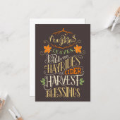 Herbst & Ernte Karte (Vorderseite/Rückseite Beispiel)