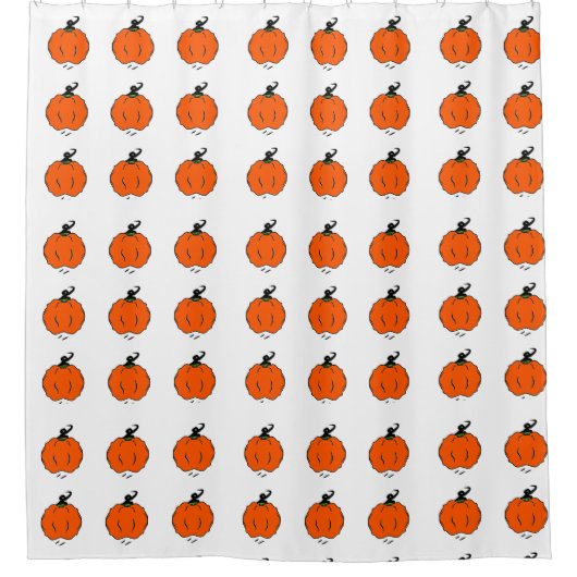 Herbst-Ernte-Kürbisse Duschvorhang (Vorderseite)