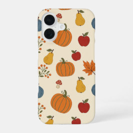 Herbst-Ernte-Kürbisse Frucht Muster Case iPhone 16 Hülle