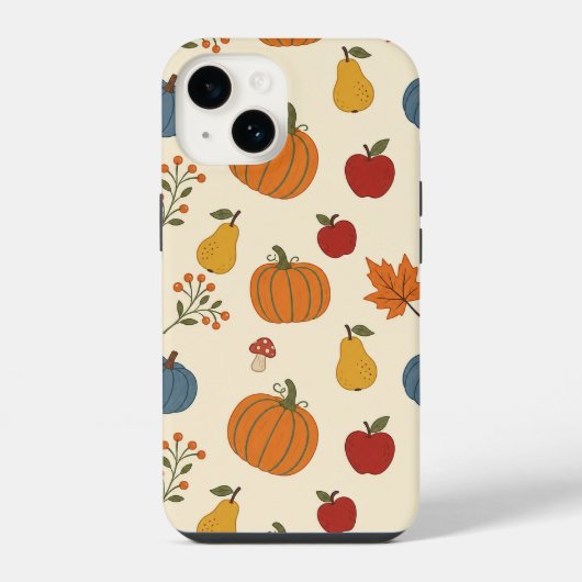 Herbst-Ernte-Kürbisse Frucht Muster Case iPhone Hülle (Rückseite)