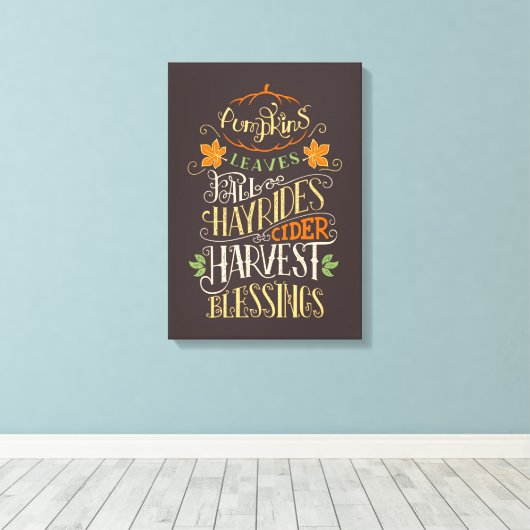 Herbst & Ernte Leinwanddruck (Insitu (Holzboden))