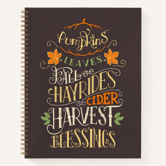 Herbst & Ernte Notizblock (Vorderseite)