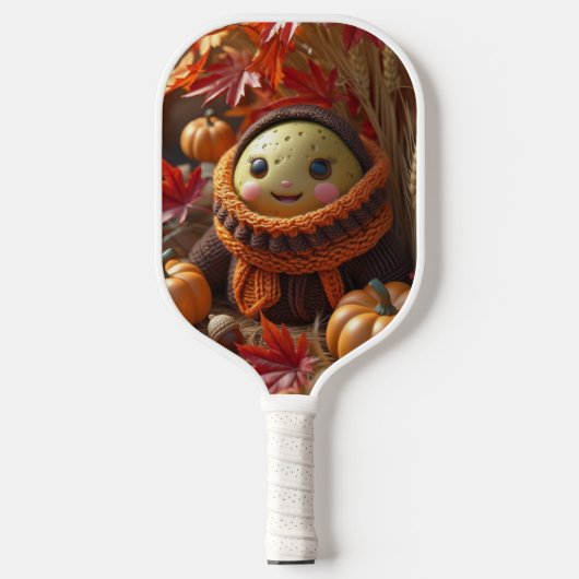 Herbst Ernte Pickleball - Gemütliches Gericht Vibe Pickleball Schläger (Vorderseite)