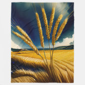 Herbst Ernte Prairie Gold Fleece Blanket (Vorderseite)