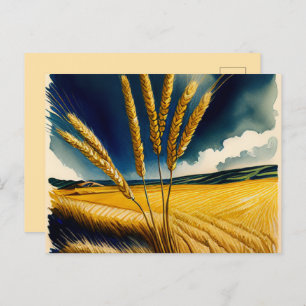 Herbst Ernte Prairie Gold Postkarte
