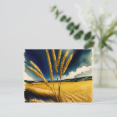 Herbst Ernte Prairie Gold Postkarte (Stehend Vorderseite)
