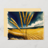 Herbst Ernte Prairie Gold Postkarte (Vorne/Hinten)