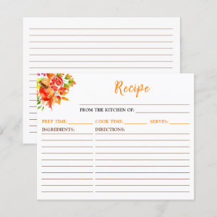 Herbst-Ernte-Rezeptkarte