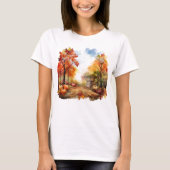Herbst Ernte Rustic Fall Pumpkin T-Shirt (Vorderseite)