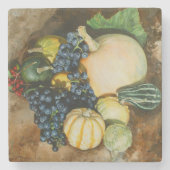 Herbst Ernte Stillleben mit Pumpkins, Gourmet Steinuntersetzer (Vorderseite)