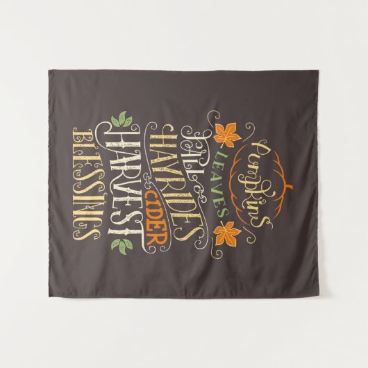 Herbst & Ernte Wandteppich (Vorderseite (Horizontal))