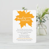 Herbst-Erntedank-Ahornblatt Einladung (Stehend Vorderseite)