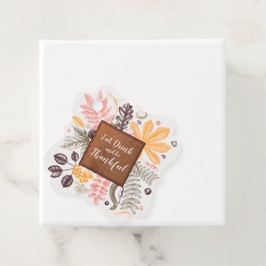 Herbst Erntedank Botanicale Extravaganter Platz Geschenkanhänger (Beispiel)