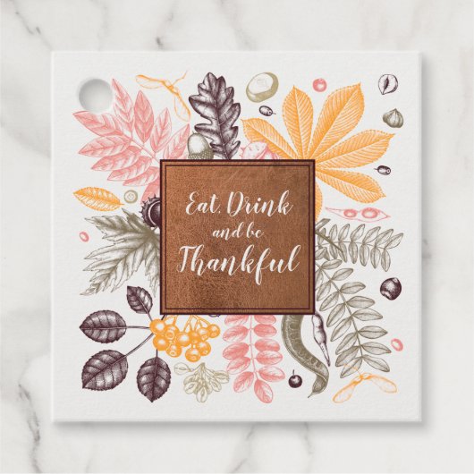 Herbst Erntedank Botanicals Geschenkanhänger (Vorderseite)