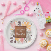 Herbst Erntedank Botanicals Pappteller (Party)