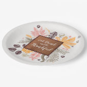 Herbst Erntedank Botanicals Pappteller (Schrägansicht)