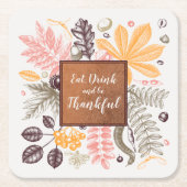 Herbst Erntedank Botanicals Rechteckiger Pappuntersetzer (Vorderseite)