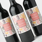 Herbst Erntedank Botanicals Weinetikett