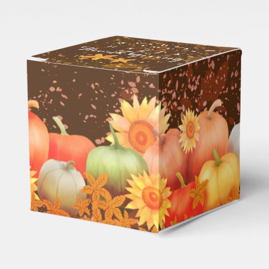 Herbst Erntedank Brown Geschenkschachtel (Vorderseite)