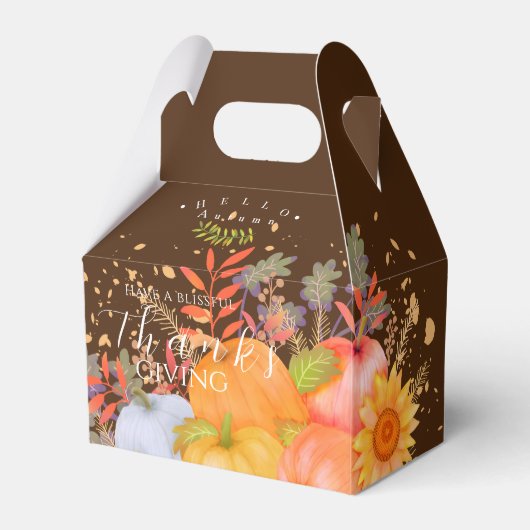 Herbst Erntedank Brown Geschenkschachtel (Vorderseite)