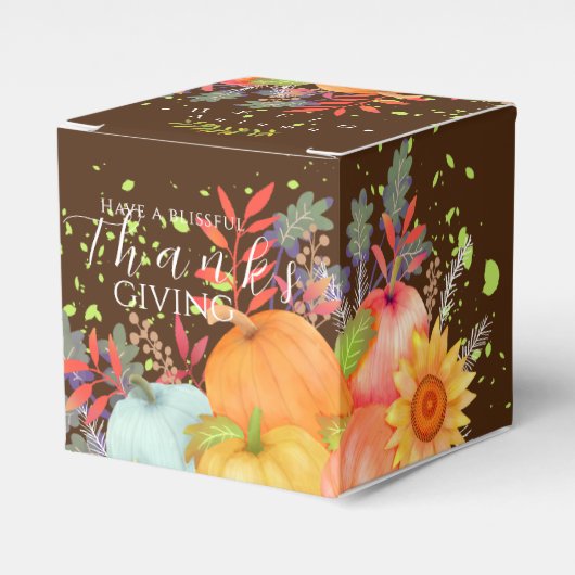 Herbst Erntedank Brown Geschenkschachtel (Vorderseite)