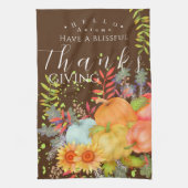 Herbst Erntedank Brown Geschirrtuch (Vertikal)