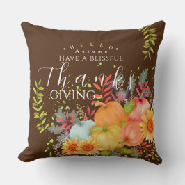 Herbst Erntedank Brown Kissen