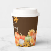 Herbst Erntedank Brown Pappbecher (Links)