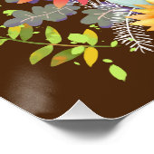 Herbst Erntedank Brown Poster (Ecke)