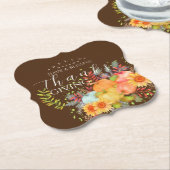 Herbst Erntedank Brown Untersetzer (angewinkelt)