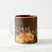 Herbst Erntedank Brown Zweifarbige Tasse (Vorderseite Links)