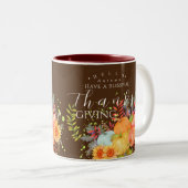 Herbst Erntedank Brown Zweifarbige Tasse (VorderseiteRechts)