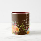 Herbst Erntedank Brown Zweifarbige Tasse (Mittel)