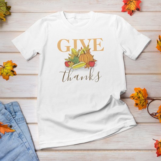 Herbst Erntedank Cornucopia Danke T-Shirt