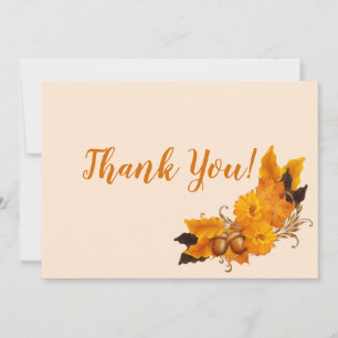 Herbst Erntedank Danke, Noten Acorns Dankeskarte