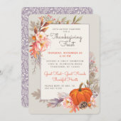 Herbst | Erntedank Ernte Botanische Einladung (Vorne/Hinten)