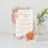 Herbst | Erntedank Ernte Botanische Einladung (Stehend Vorderseite)