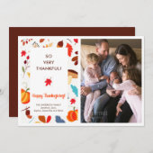 Herbst Erntedank Foto Geburtsankündigung Feiertagskarte (Vorne/Hinten)