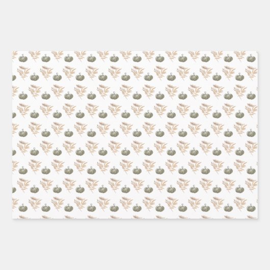 Herbst Erntedank Fuchs Wrapping Paper Sheets Geschenkpapier Set (Vorderseite 2)