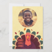 Herbst Erntedank Geburtstag Foto Einladung (Rückseite)