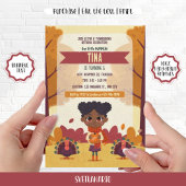 Herbst Erntedank Geburtstag Foto Einladung