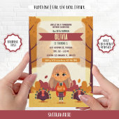 Herbst Erntedank Geburtstag Foto Einladung