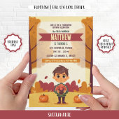 Herbst Erntedank Geburtstag Foto Einladung