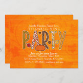 Herbst Erntedank Geburtstagsparty Einladung (Vorne/Hinten)