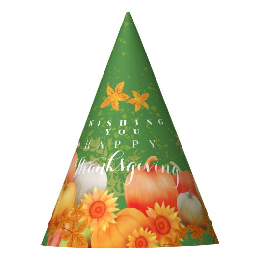 Herbst Erntedank Green Partyhütchen (Vorderseite)