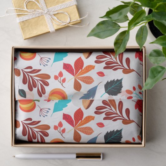 Herbst Erntedank Halloween Muster Seidenpapier (Geschenk)