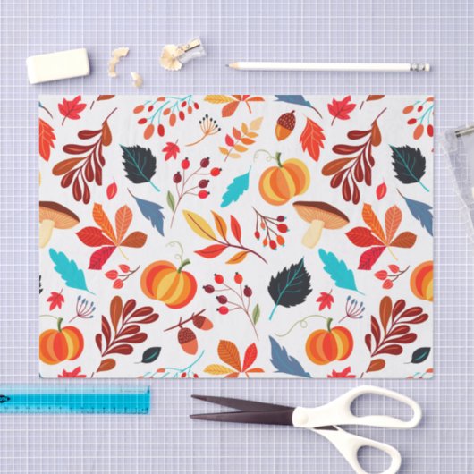 Herbst Erntedank Halloween Muster Seidenpapier (Handwerk)