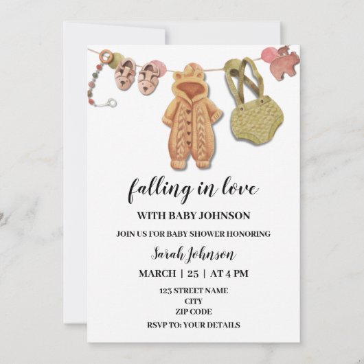 Herbst Erntedank Herbst Herbst Baby Dusche Einladu Einladung (Vorderseite)