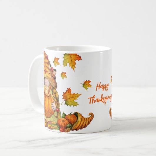 Herbst-Erntedank Kaffeetasse (Vorderseite Links)